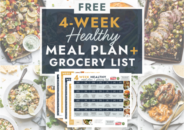 4-Week Healthy Meal Plan #2 with Grocery List - The Real Food Dietitians