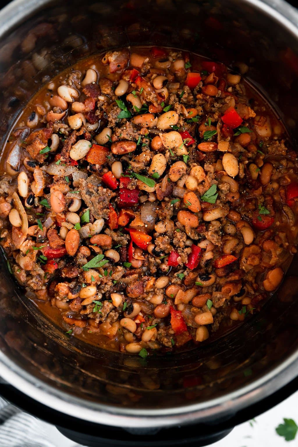 Camping Crockpot Beans Healthy Food