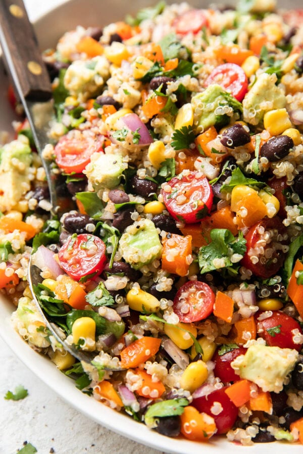 Chili Lime Quinoa Black Bean Salad (Vegan and Gluten Free) - The Real ...