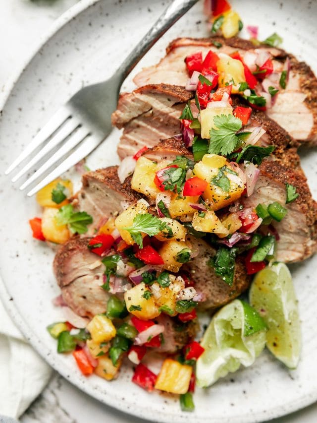 Grilled Pork Tenderloin with Pineapple Salsa - The Real Food Dietitians