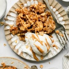 Peanut Butter Apple Crumble (Gluten Free, Dairy Free)