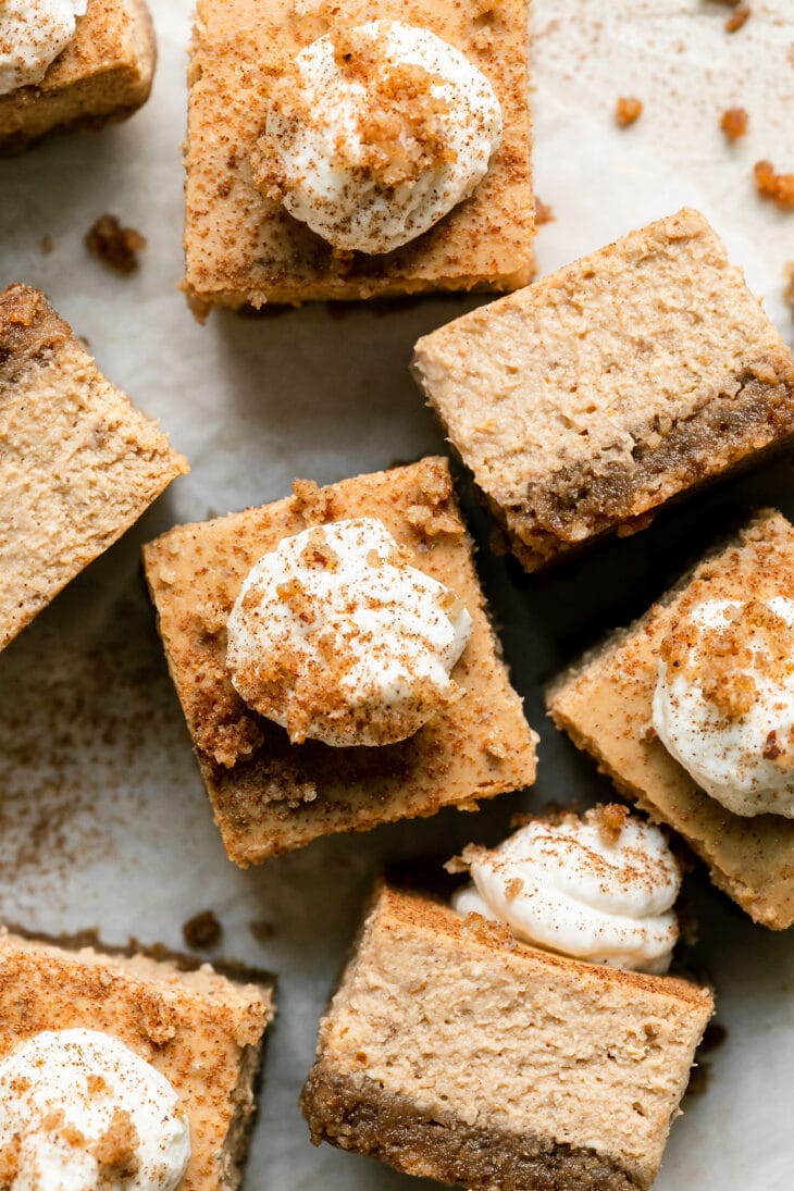 Mini Pumpkin Cheesecake Bars (made with Greek Yogurt) - The Real Food ...