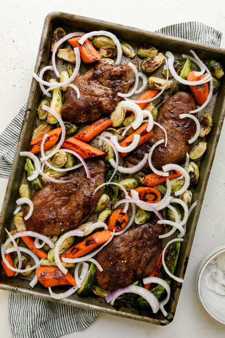 Harvest Sheet Pan Chicken Dinner (with MapleDijon Dressing) The Real