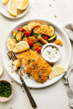 Crispy Baked Cod with Lemon-Garlic Aioli (Gluten Free, Dairy Free ...