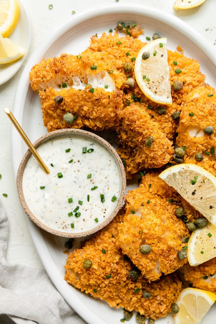 Crispy Baked Cod with Lemon-Garlic Aioli (Gluten Free, Dairy Free ...