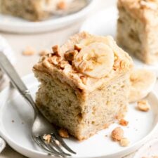 Banana Bread Bars with Peanut Butter Cream Cheese Frosting