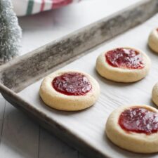 Raspberry Thumbprint Cookies (Gluten Free Option)