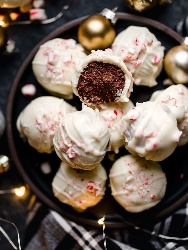 Peppermint Brownie Truffles - The Real Food Dietitians