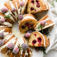Cranberry-Orange Olive Oil Cake with Simple Glaze