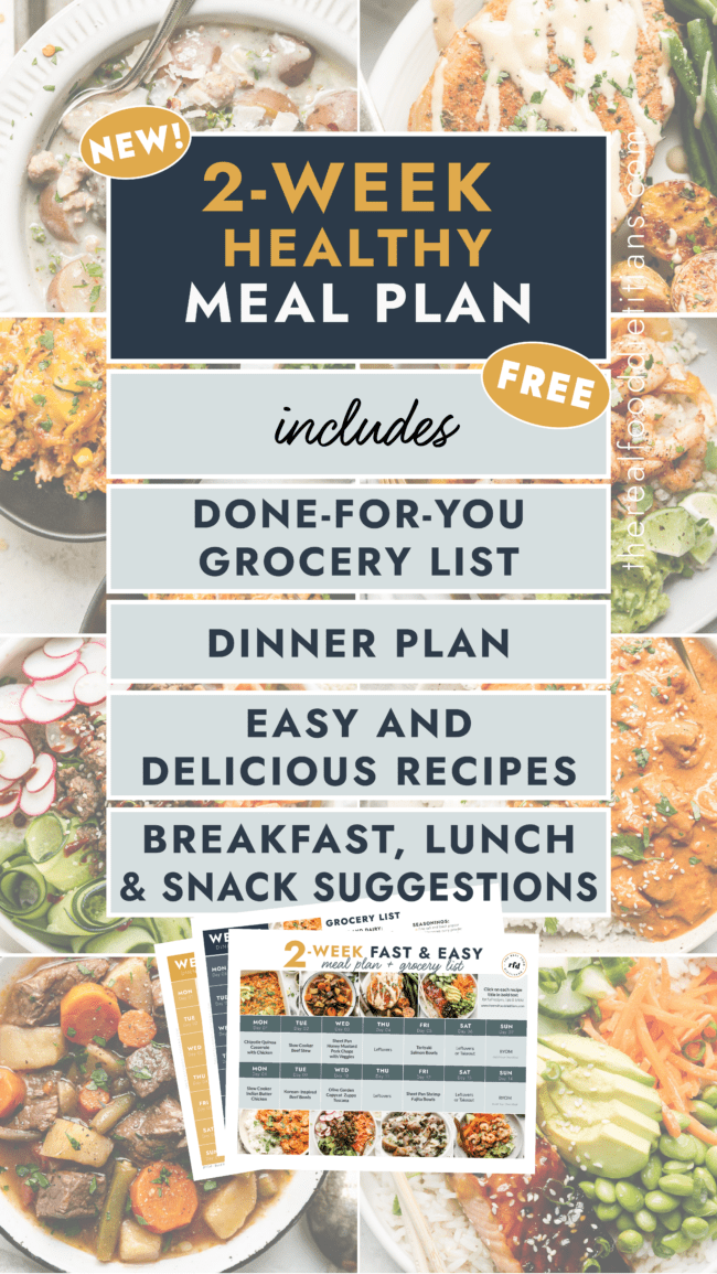 2-Week Healthy Meal Plan #4 With Grocery List - The Real Food Dietitians