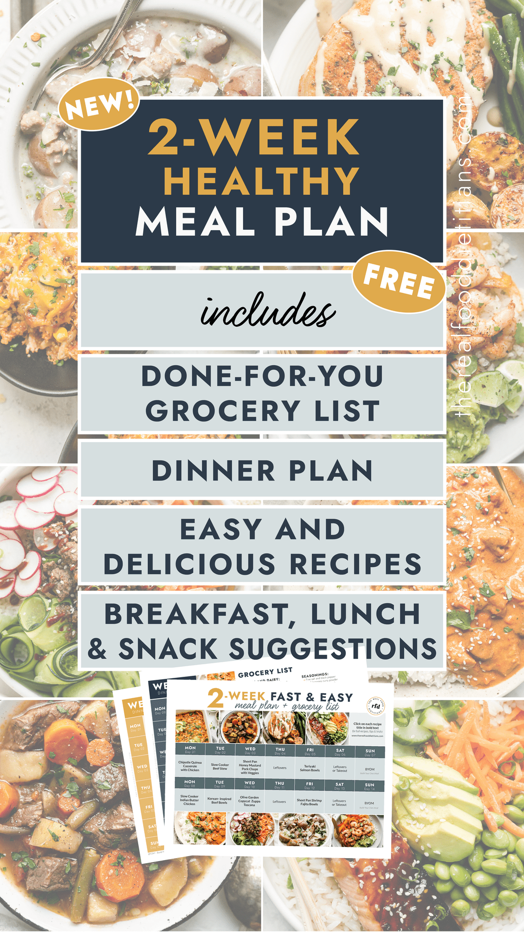 2 Week Healthy Meal Plan 4 With Grocery List The Real Food Dietitians