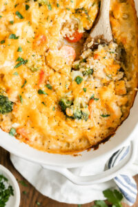 Cheesy Chicken and Rice Casserole (Easy & Veggie Loaded) - The Real ...