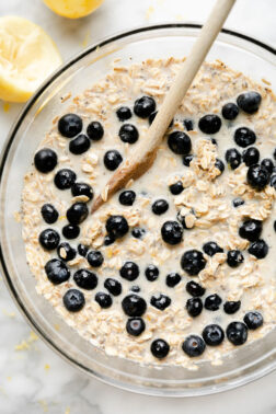 Lemon Blueberry Baked Oatmeal (Gluten Free and Vegan) - The Real Food ...