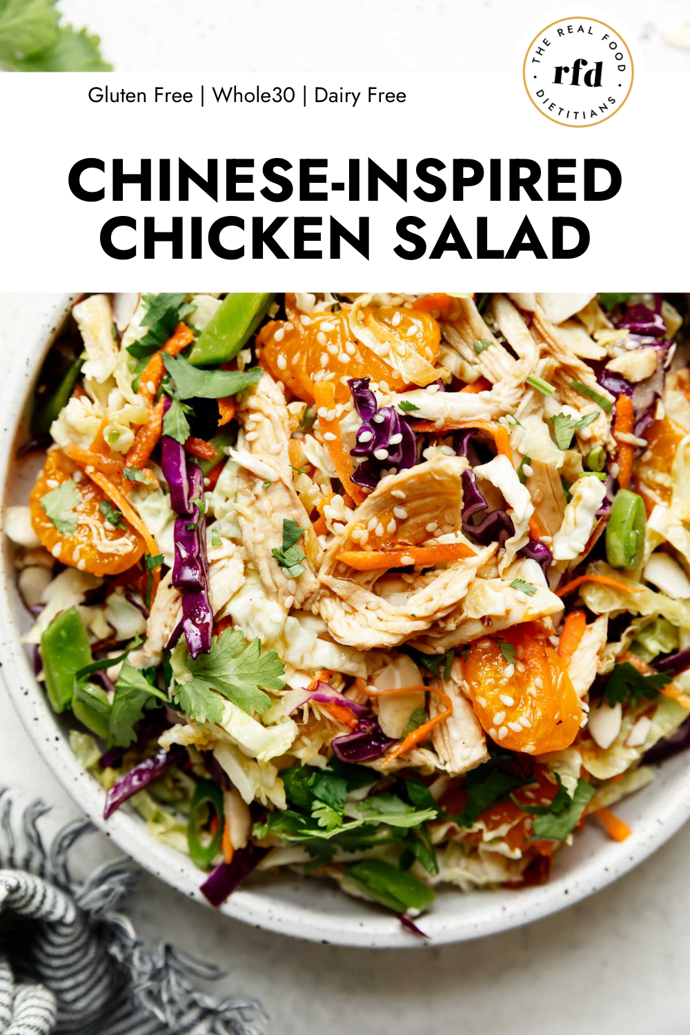 Chinese-Inspired Chicken Salad (Mandarin Chicken Salad) - The Real Food ...