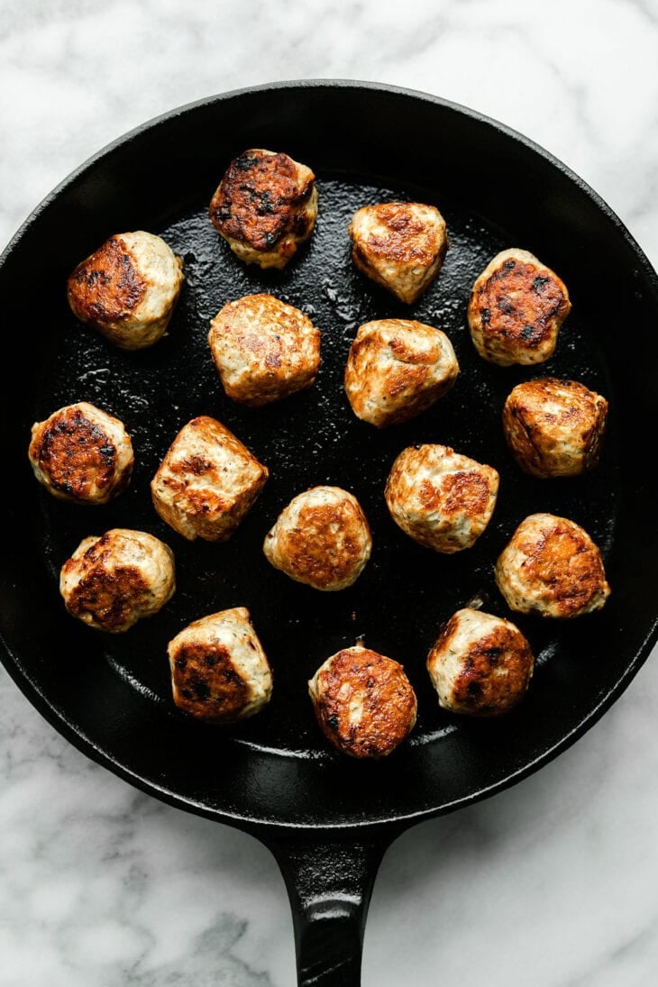 Greek Chicken Meatballs (Greek-Style Bowls With Tzatziki) - The Real ...