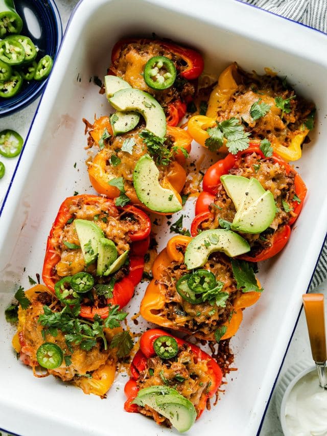 Taco Stuffed Bell Peppers - The Real Food Dietitians