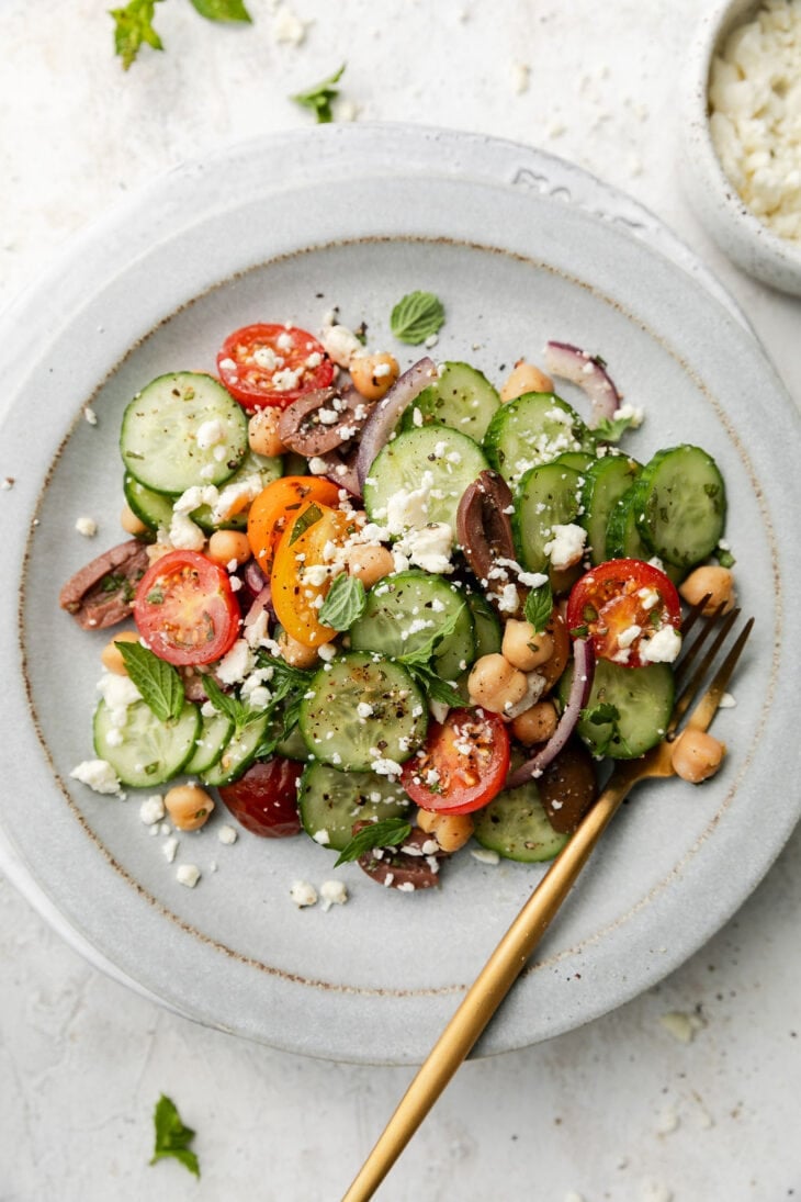 Greek Cucumber Salad (Fresh and Light) - The Real Food Dietitians