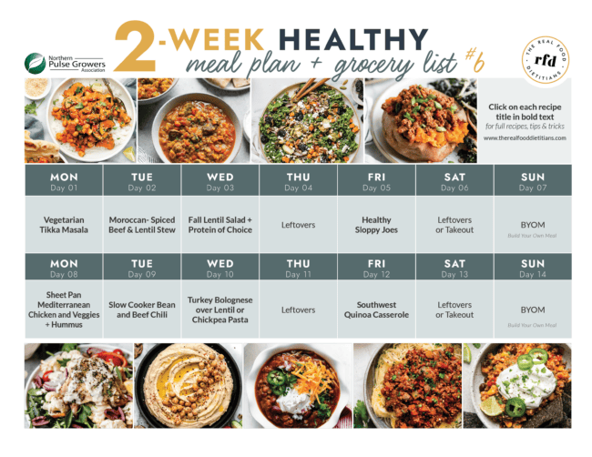 2-Week Healthy Meal Plan #6 (Fall Meal Plan) - The Real Food Dietitians