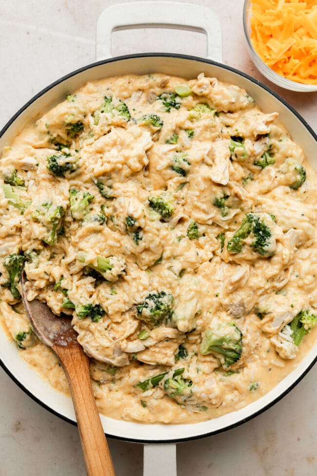 Cheesy Chicken Skillet With Broccoli And Rice - The Real Food Dietitians