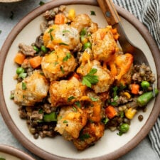 Healthy Tater Tot Casserole with Beef and Lentils-image