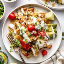 Skillet Chicken Enchiladas