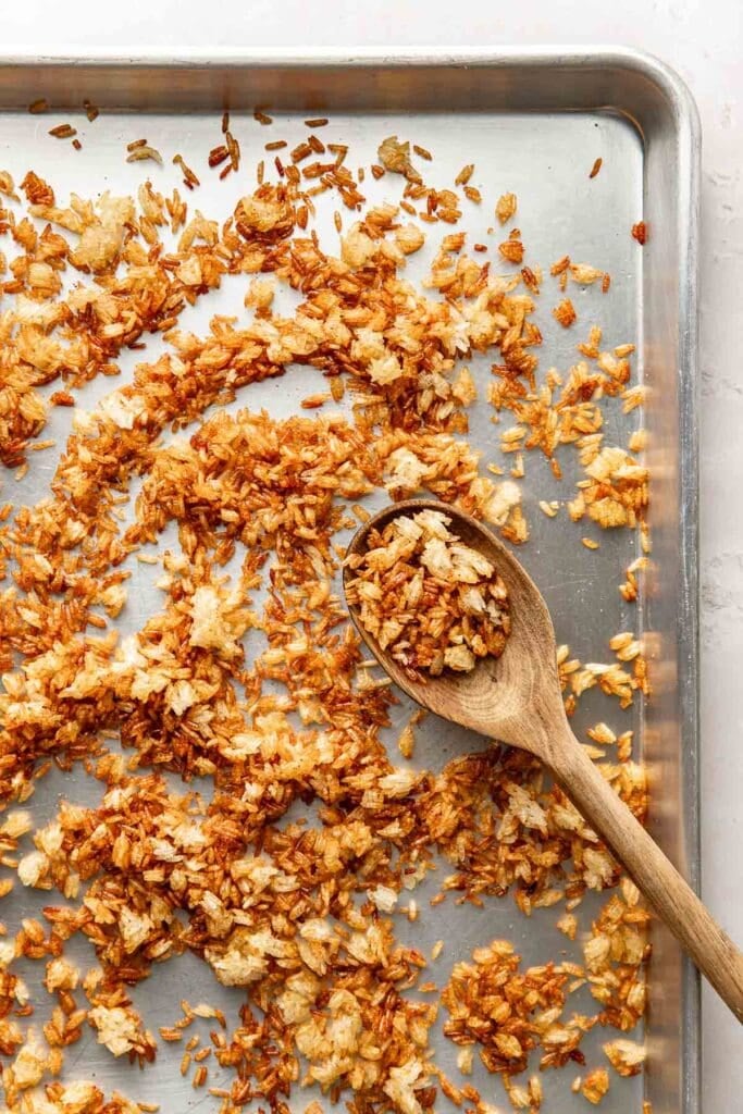 Sheet Pan Crispy Rice